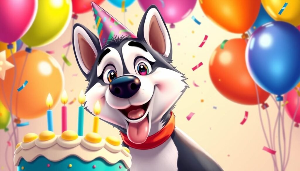 funny happy birthday husky meme